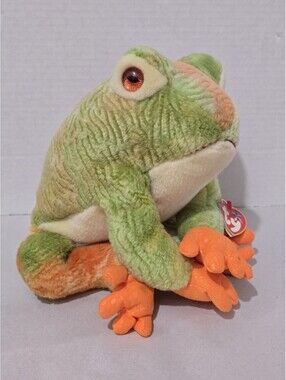 Ty Beanie Buddy Large Plush PRINCE the Frog 13"  Stuffed Animal Toy Stuffy Neon